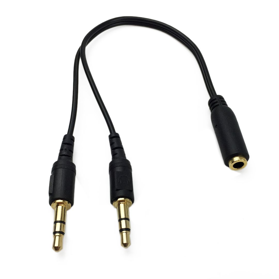 Mic Splitter Aux Cable 3 5mm Audio Headphone Microphone Adapter Female